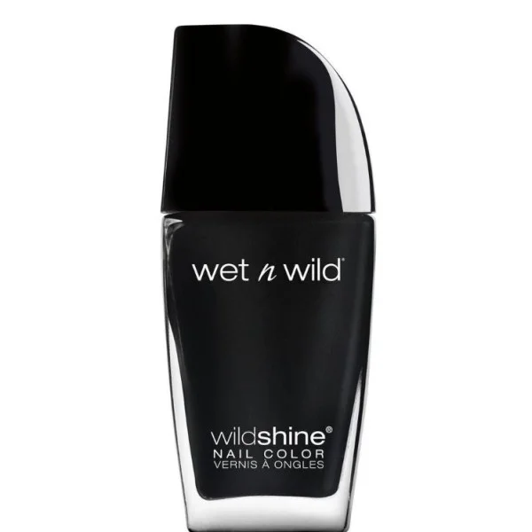 WET N WILD Wild Shine Nail Color - Black Creme